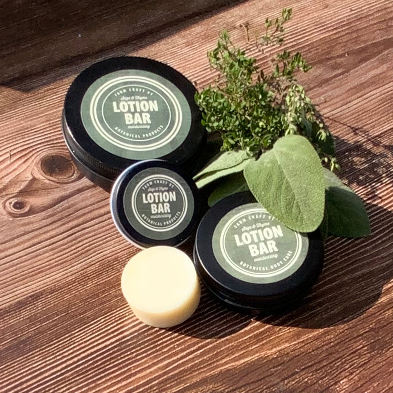 Sage & Thyme Lotion Bar | Botanical Products Made in Vermont